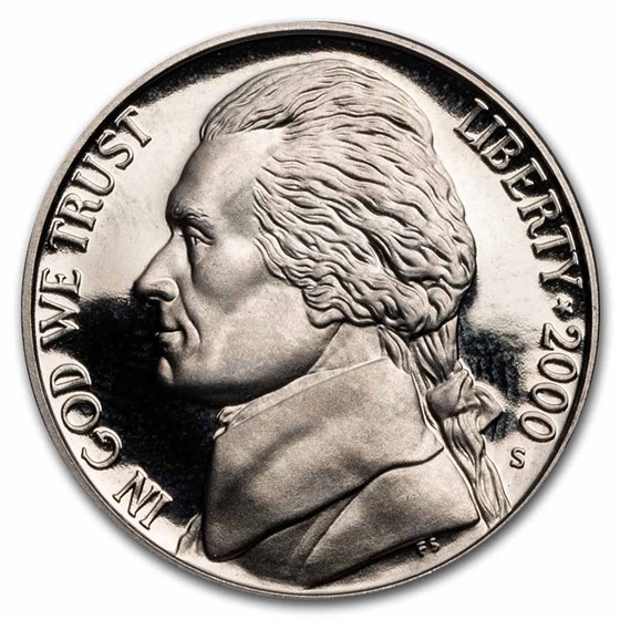 2000-S Jefferson Nickel 40-Coin Roll Proof 2000-S Jefferson Nickel 40-Coin Roll Proof